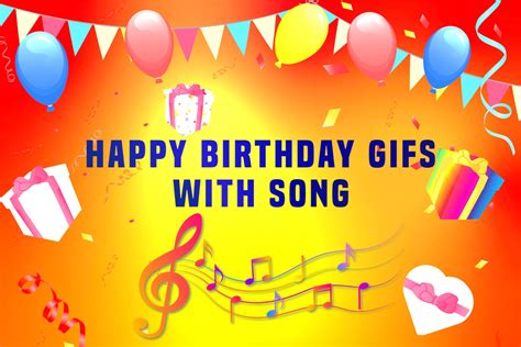 happy birthday wishes gif with music|Happy Birthday Music GIFs